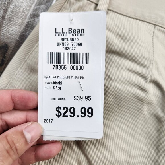 Womens LL Bean size 6 Reg Original Fit Chino Twill Pants 30" inseam - Picture 8 of 12